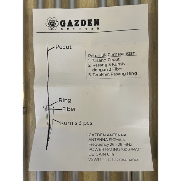 ANTENNA SIGMA FOUR 27mhz