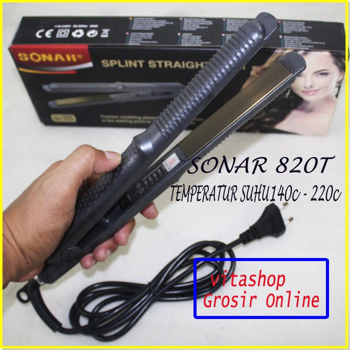 SONAR SN-820 T Lurus Catok rambut 2 in 1 Profesional Catokan Temperatur Suhu