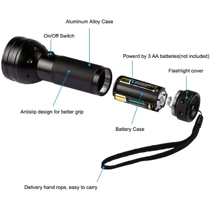 Senter UV 51 Led Warna Ungu Untuk Cek Uang Palsu