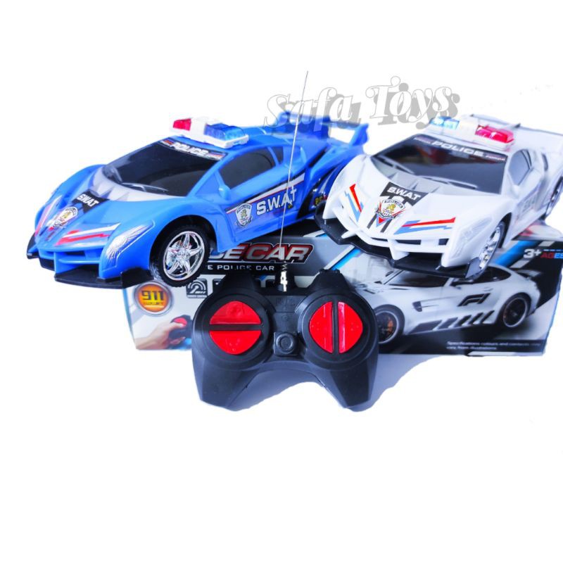 RC Mobil Police Car Model / Mainan Anak Mobil polisi Remote Control Free Baterai