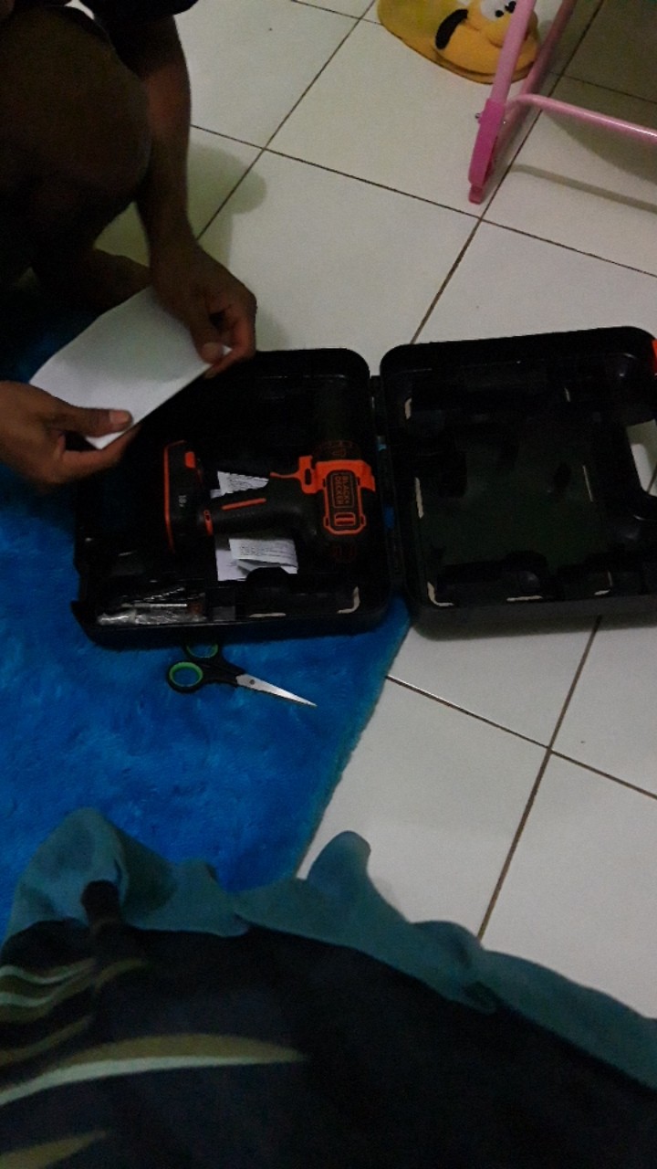 Cordless Black Decker Bdchd18k Bor Baterai 18v