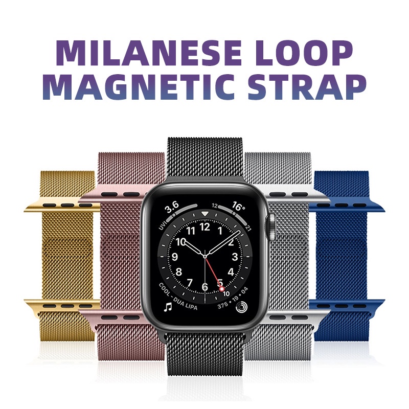 Milanese Stainless Steel Strap Milanese Loop Strap iWatch Smartwatch T55 T500 Strap A-pple Watch 38 40 42 44mm / Strap iWatch Series 7 SE 6 5 4 3 2