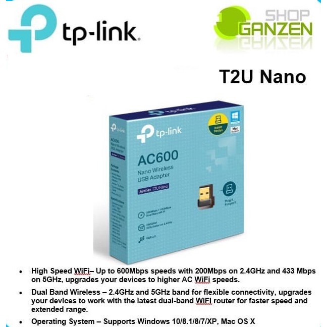 TP-LINK Archer T2U Nano AC600 Nano Wireless USB Adapter