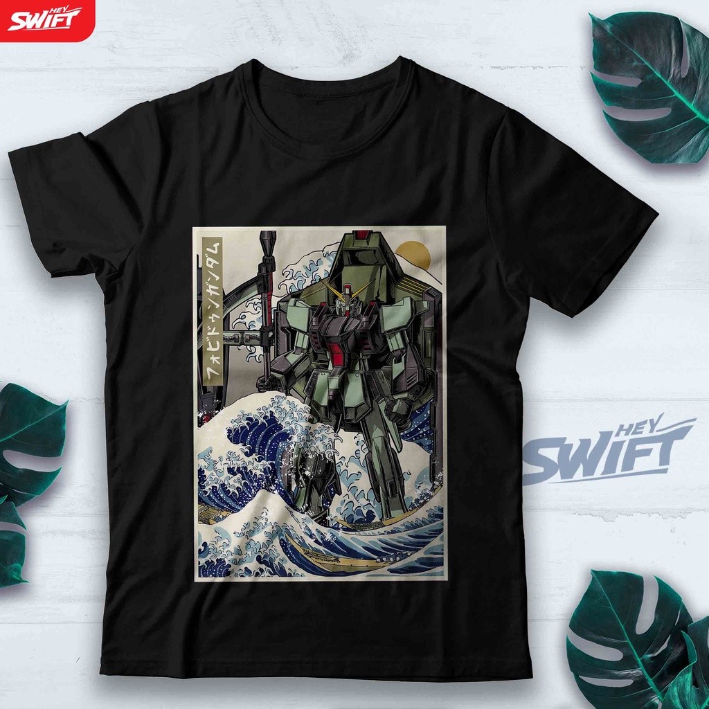 KAOS Hokusai forbidden Gundam TSHIRT BAJU DISTRO