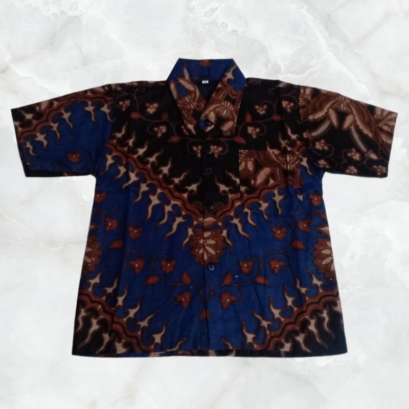 Baju batik anak laki-laki lengan pendek panjang umur 1 2 3 4 tahun bisa buat sekolah hari batik | Grosir Batik Anak