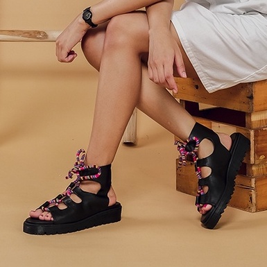 GLADIAN BLACK |ManNeedMe x FAV| Sandal Wanita Sepatu Sandal Platform ORIGINAL