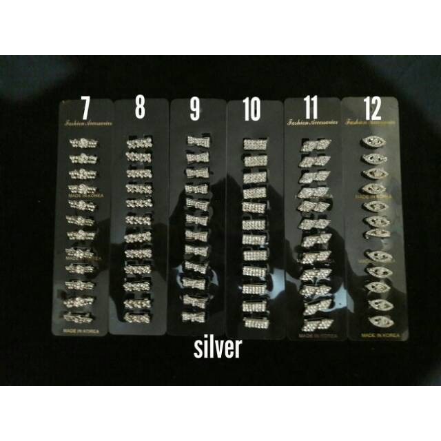 Bros dagu 12 PCS /Peniti dagu permata.