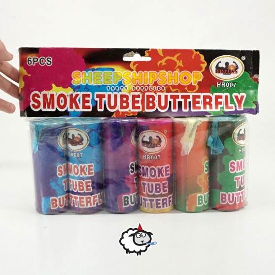 SMOKE TUBE BUTTERFLY 6 Warna Mix Psap ( KHUSUS PULAU JAWA )  Pipa Warna Warni Asap Warna Prewedding 