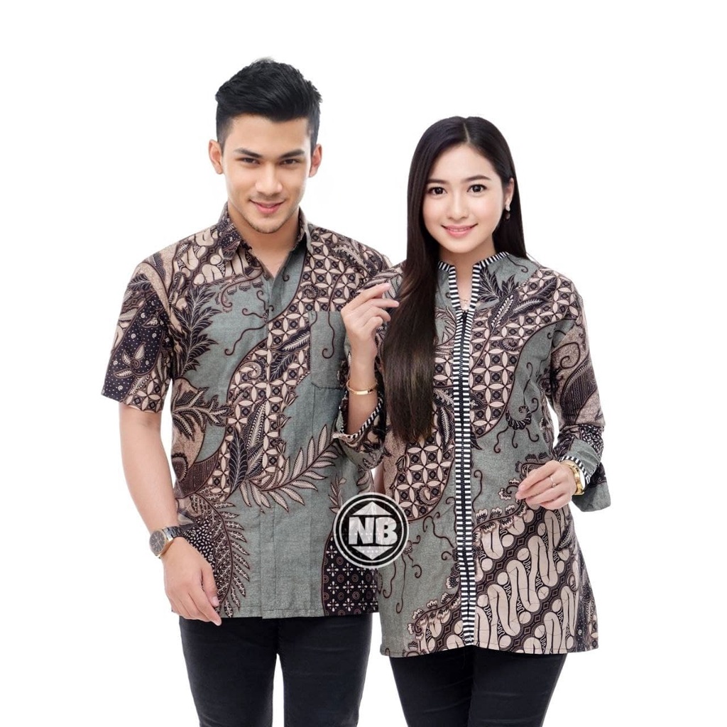 [11.11] COUPLE BATIK NEW HEM BLUS BLOUSE TRENDING INTERNATIONAL COUPLE SERAGAM TERLARIS