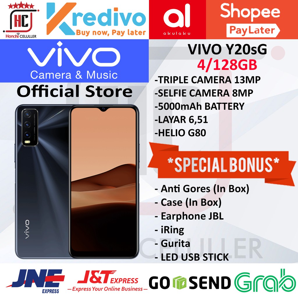 VIVO Y20sG RAM 4GB ROM 128GB 4/128GB GARANSI RESMI VIVO INDONESIA