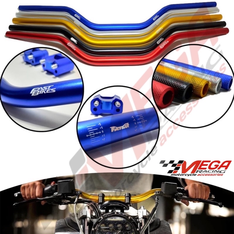 Stang Fatbar Low Plus Raiser Stang Universal Fastbikes - Protaper - Evo - Universal Semua Motor beat scoopy vario beat street vixion cbr150r tiger xaber x-rider mega pro mio staria fu ninja r rr jupiter mx king pcx nmax adv aerox supra bebek matic