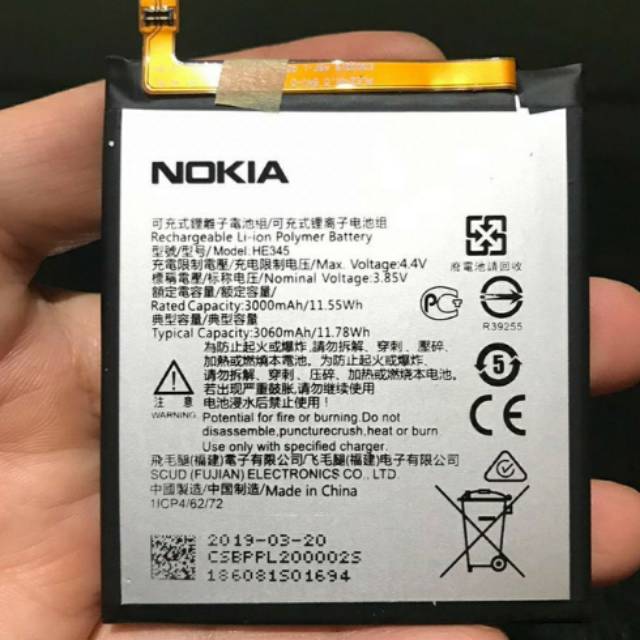 BATERAI ORIGINAL 100% NOKIA 6 HE317 BATRE ORI HP NOKIA6