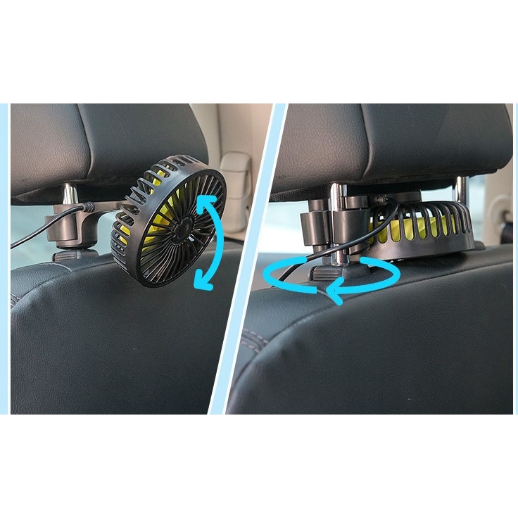 USB Car Natural Wind Rear Seat Car Usb Fan Kipas Angin Kursi Mobil USB