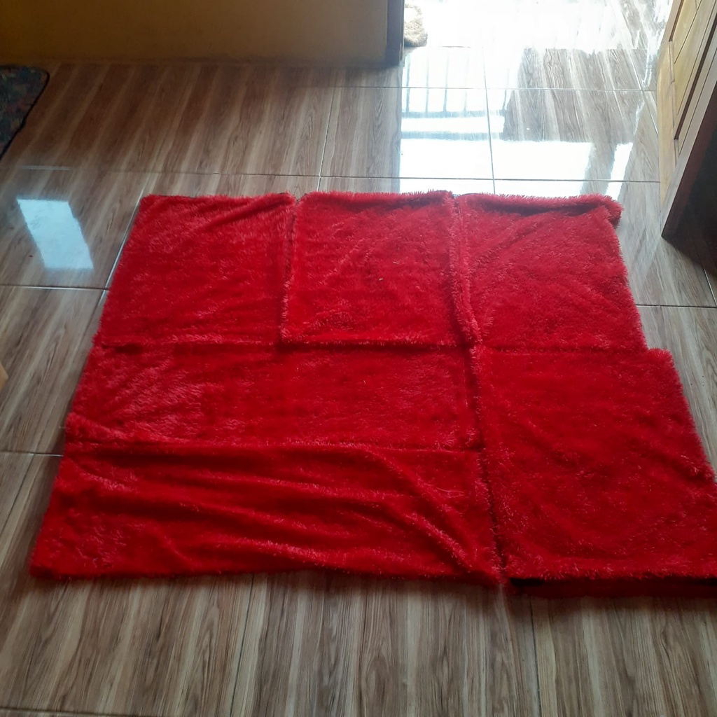 PAKET JUMBOO!! 4 bantal + 2 guling bulu rasfur polosglossy murah