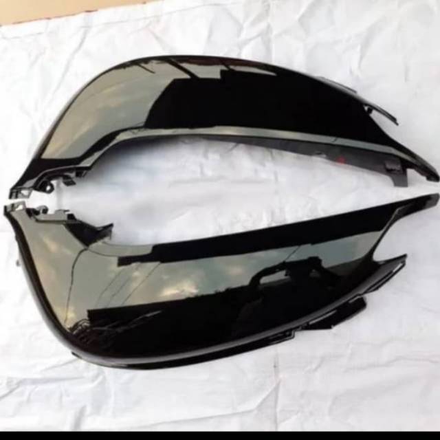 cover body belakang kanan kiri scoopy donat stylish donat k93 2019 2020 hitam glosy kilap original