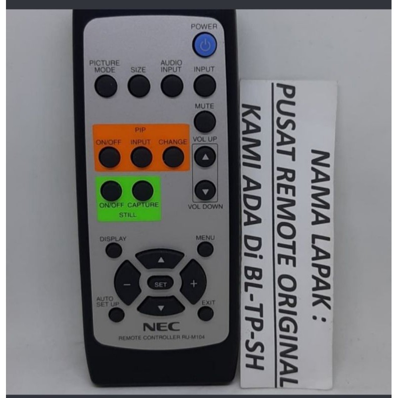 REMOTE REMOT PROYEKTOR PRJEKTOR NEC RU-M104 ORIGINAL ASLI