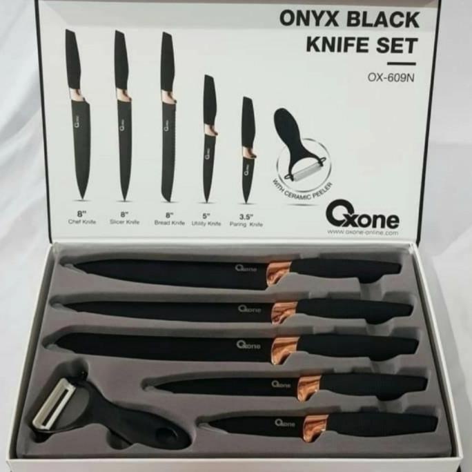 

Oxone Pisau Set Onyx Black Knife Set Ox609N Deme84Tocv