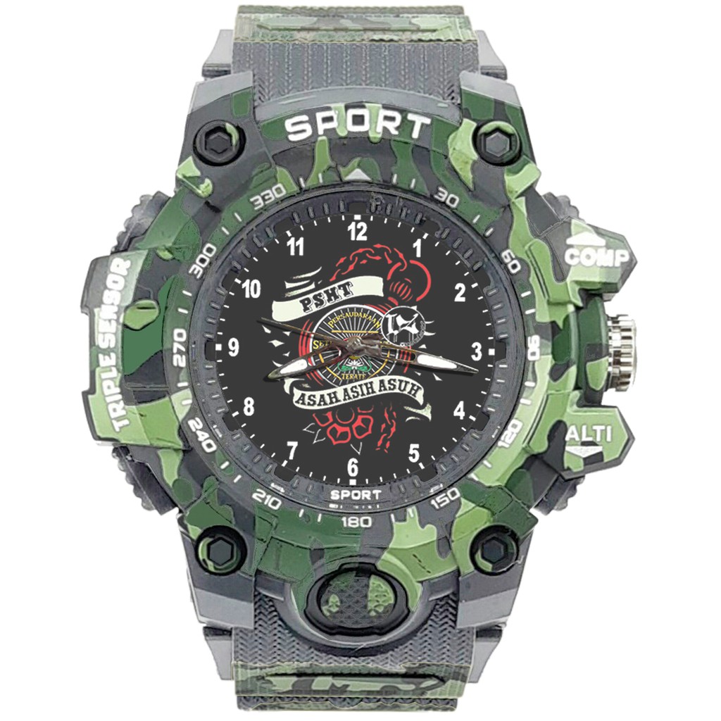 {Istimewa} Jam Tangan PERSAUDARAAN SETIA HATI TERATE - SH 13 Abu Army Water Resistant