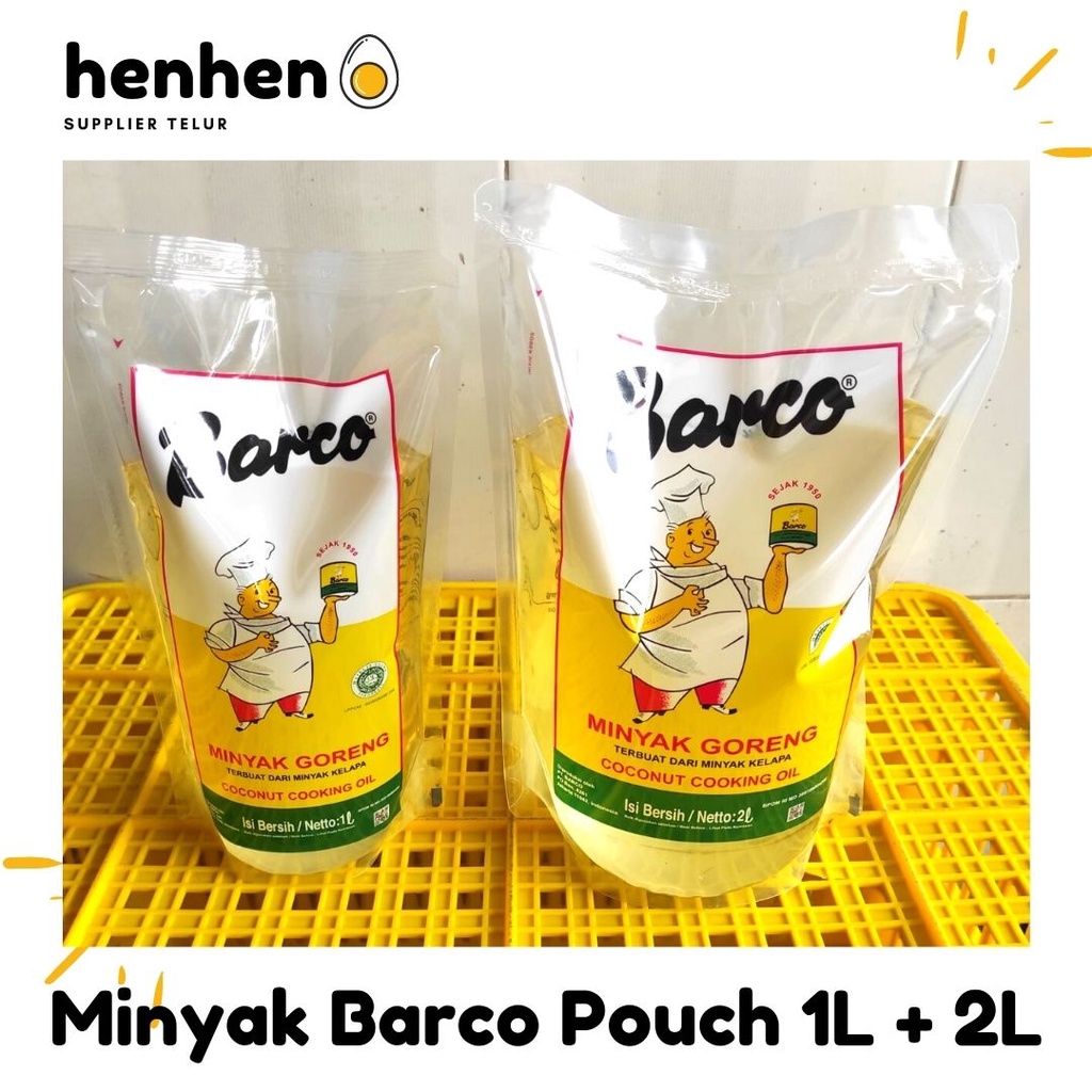 

MINYAK GORENG BARCO POUCH 1 LITER/ 2 LITER HENHEN