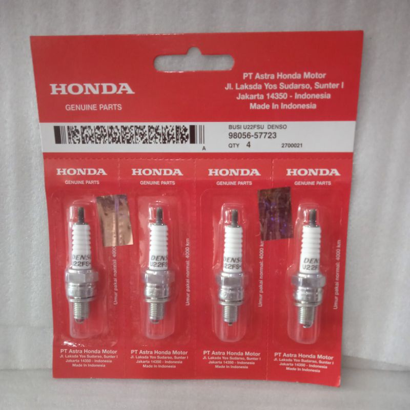 Busi AHM Motor Honda Asli Denso U22FSU Harga per buah