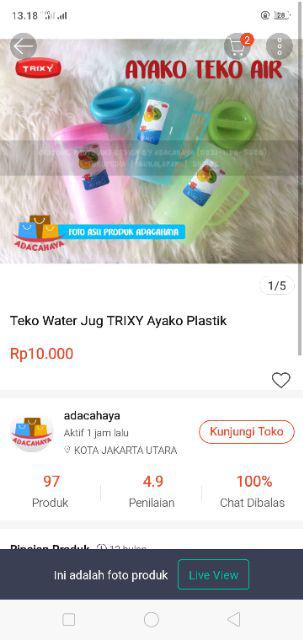 Teko Water Jug Trixy Ayako Plastik
