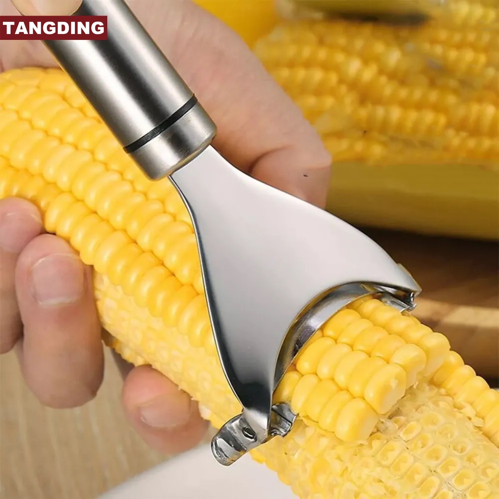 【COD Tangding】Stainless Steel Corn Stripper Corn Kernels Cob Peeler Threshing Kerneler Blade Metal Kitchen Corn Cutter Slicer Tools