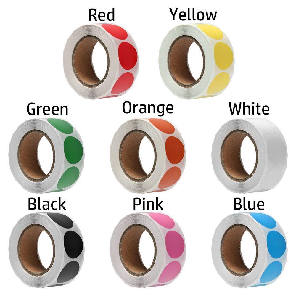 Populer 500Pcs/Roll Dot Label Stiker Perlengkapan Pesta Ulang Tahun Hadiah Kemasan Label Warna Dekorasi Rumah Sticker