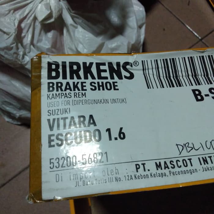 kampas rem belakang suzuki vitara / kampas rem belakang vitara