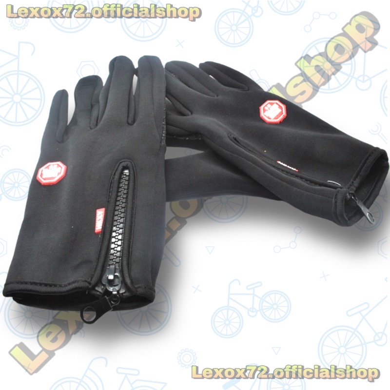 HKXY Sarung Tangan Motor Sepeda Gunung Anti Slip - Size M - Black