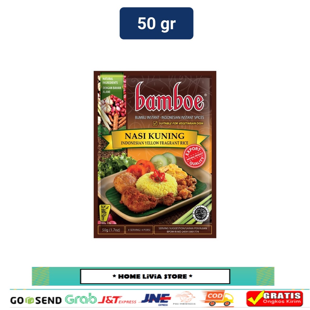 

Bamboe Bumbu Nasi Kuning 50g