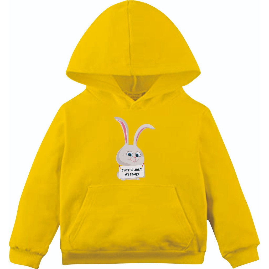 HOODIE ANAK PEREMPUAN RABBIT QUOTE//HOODIE ANAK TEBAL TERBARU,