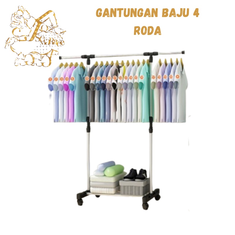 STAND HANGER BAJU 4 RODA