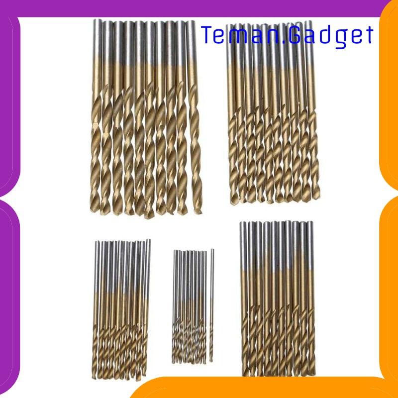 TG-DE175 Mata Bor Power Drill Bits Titanium Coated 50PCS