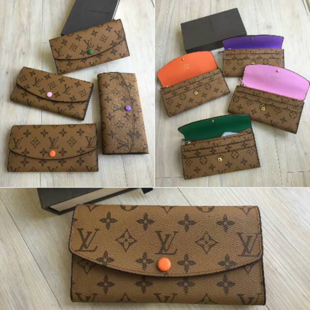 DOMPET LV  EMILIE LONG FREE BOX & CERTI MUAT 4CARD &  MASUK COIN PREMIUM QUALITY