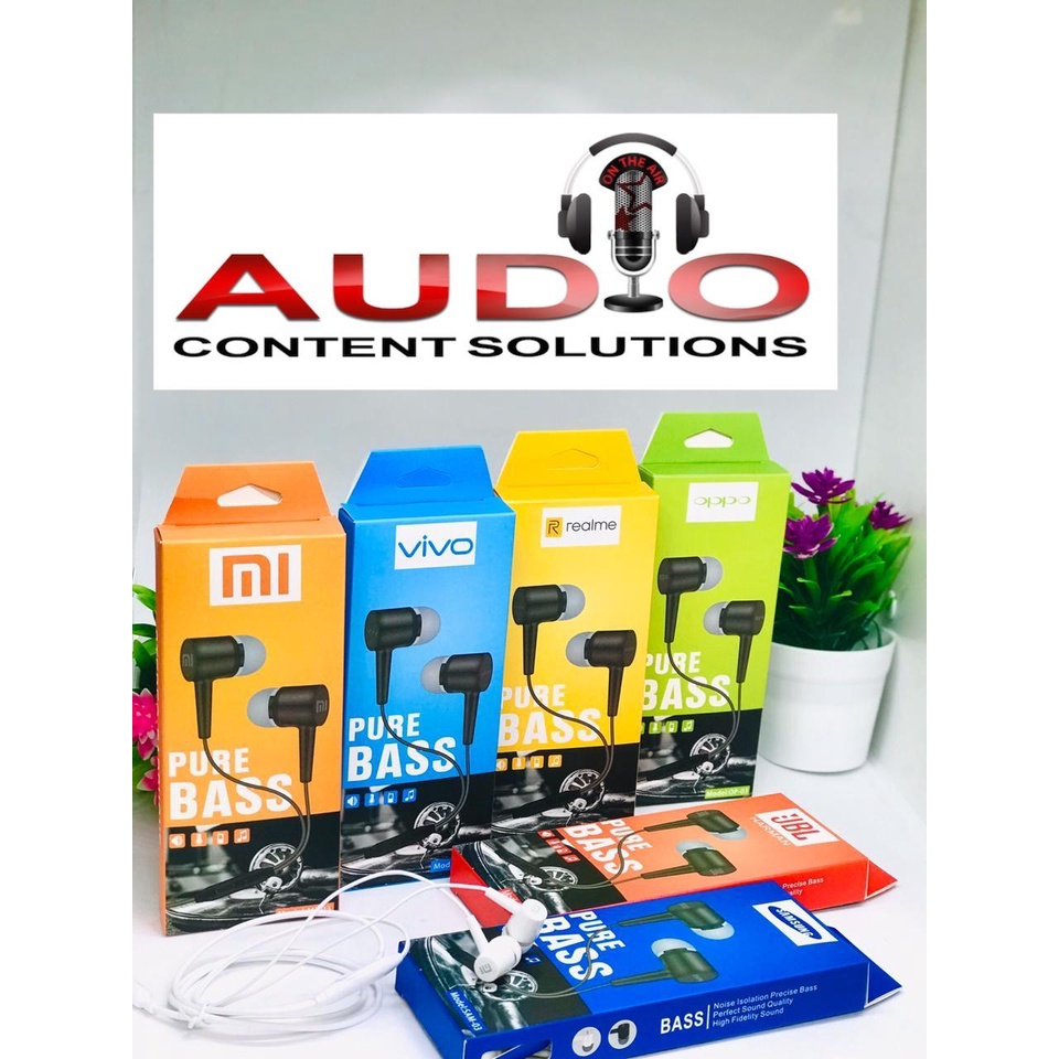 Handsfree Earphone JB-06 Pure Bass Original Hi-Res Sound For 3.5mm Jack Headset Extra Bass With Mic [MPG]