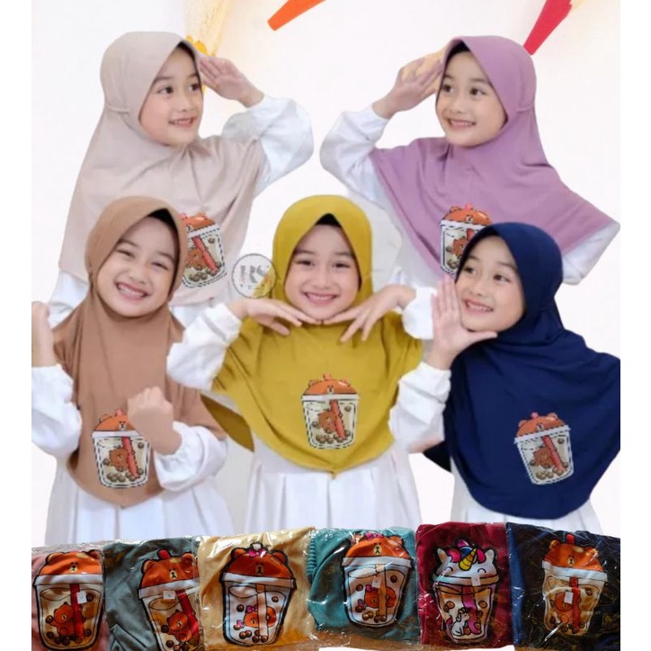 jilbab instan anak/jilbab instan boba/jilbab anak tali boba