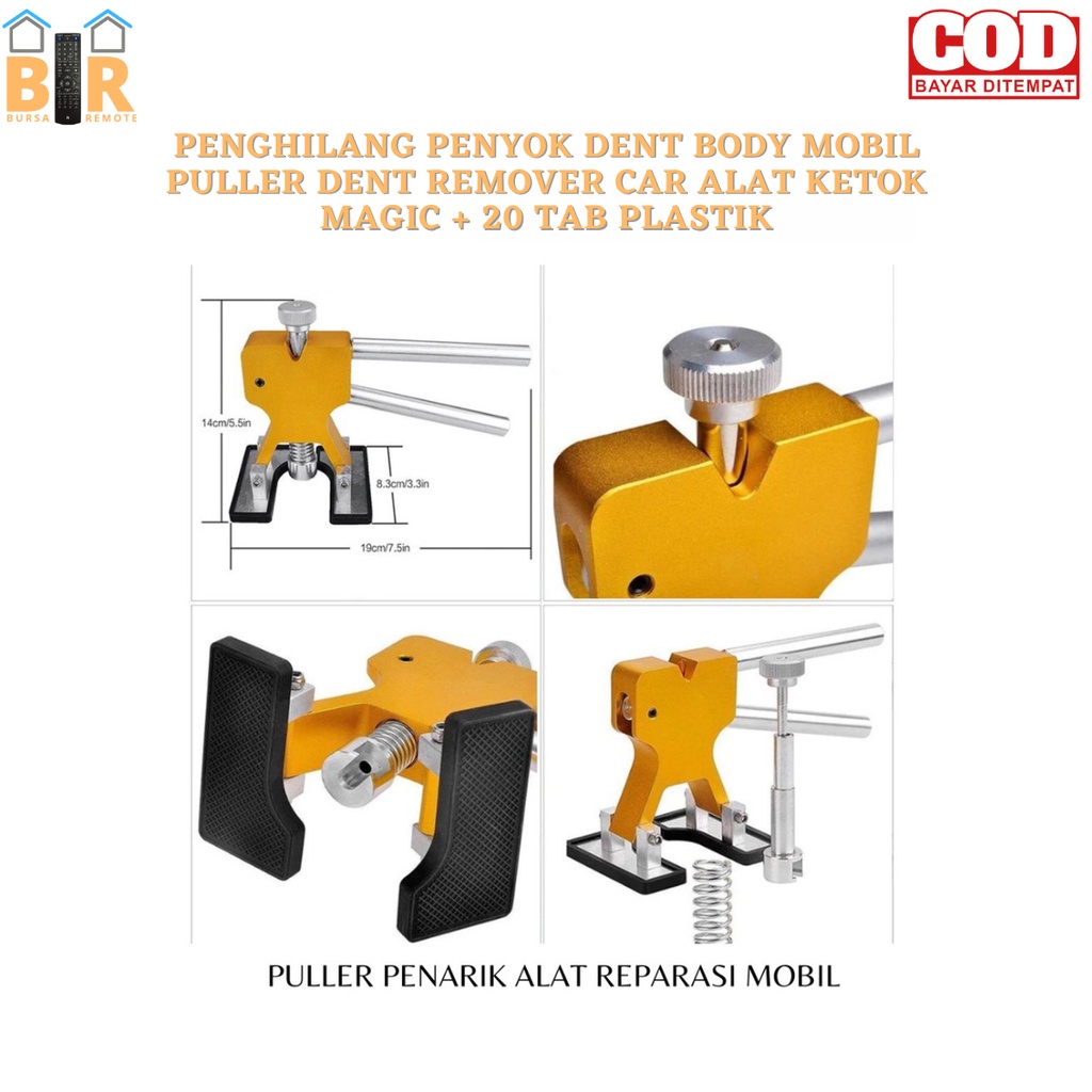 Penghilang Penyok DENT BODY MOBIL Puller Dent REMOVER CAR Alat Ketok MAGIC + 20 TAB PLASTIK