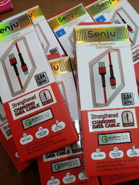 Cabledata micro autodisconnect SENJU 3A fast charging power off safety high quality