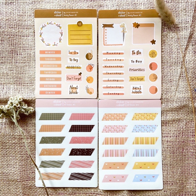 

Sticker A6 Bontax | by juventiamarline | Weekly Planners, Agenda, Journaling