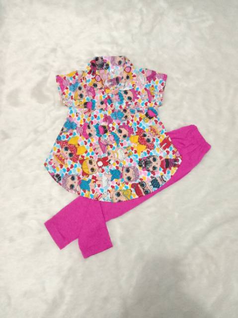 Dres anak tunik anak kemeja anak1-5thn + Legging(COD)