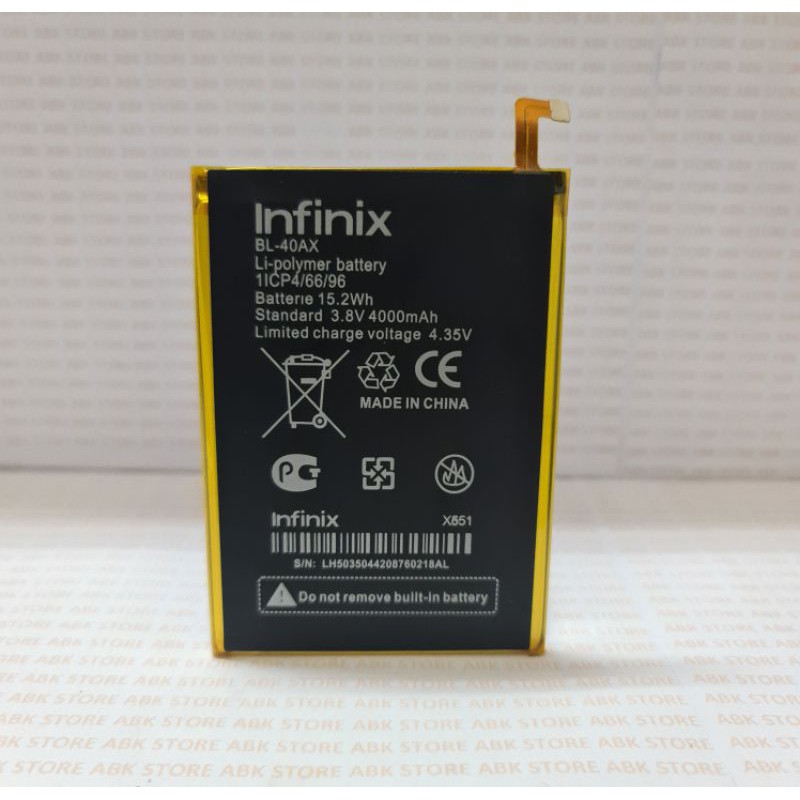 Batre Baterai Battery Infinix Hot Note X551 BL-40AX Original