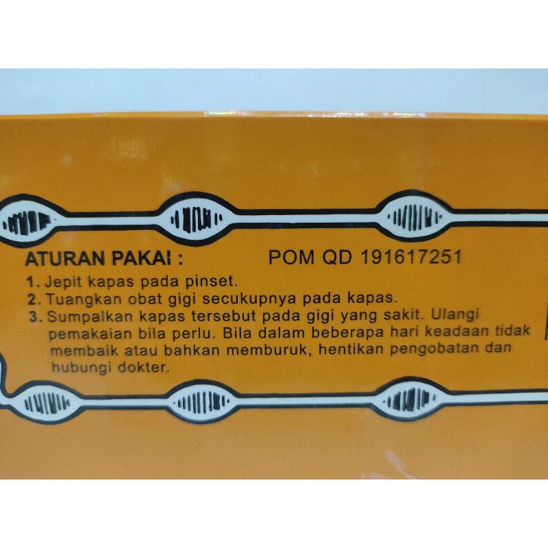 OBAT SAKIT GIGI CAP BURUNG KAKAK TUA kaka tua