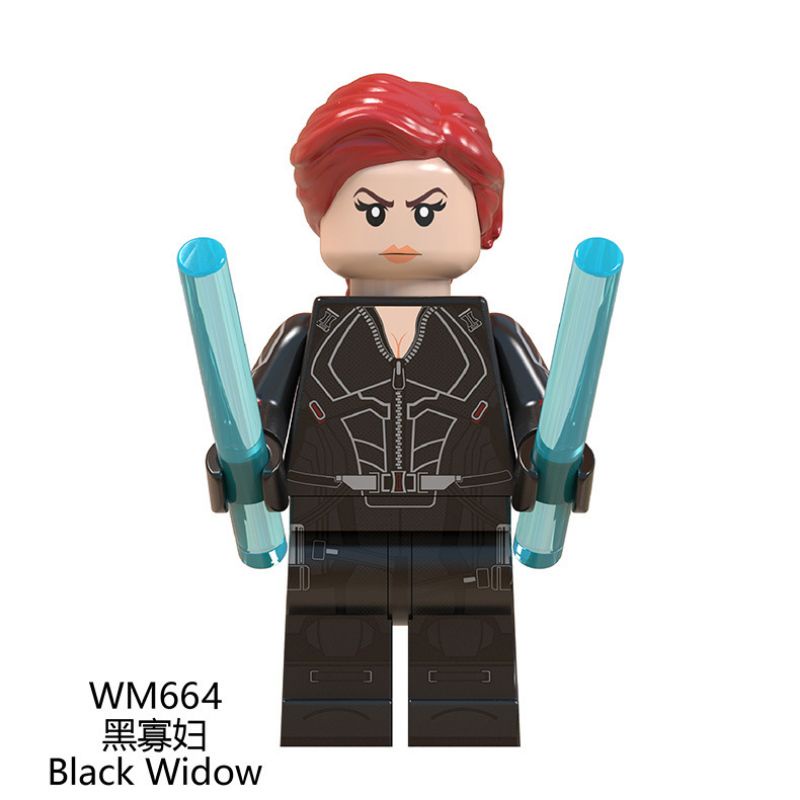 Mainan Anak Lego Iron Man Minifigure Murah WM6063 Ironman Minifigures Marvel Avengers Bricks Figure doctor strange wasp antman warmachine scarlet witch thor superman-BlackWidowWM664