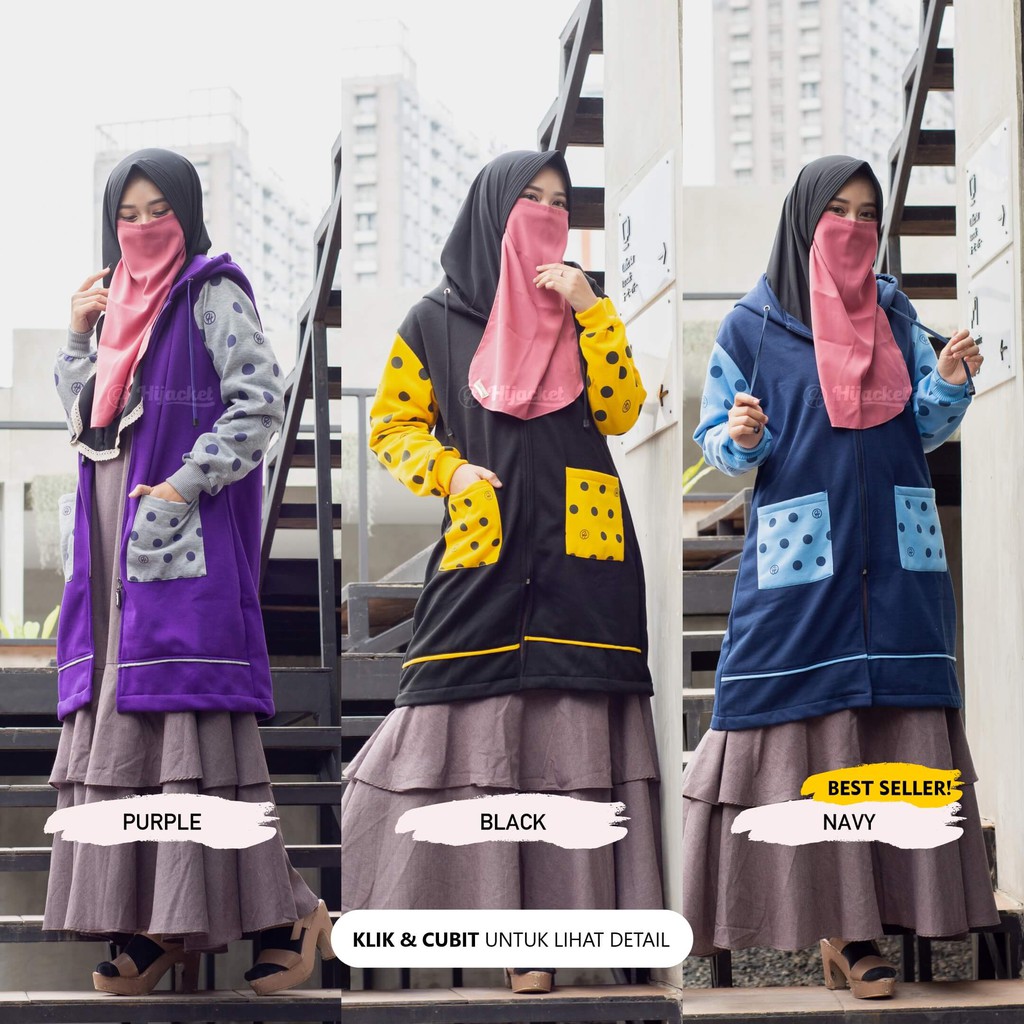 HIJACKET ADEEVA ORIGINAL Jacket Hijaber Jaket Wanita Muslimah Azmi Hijab