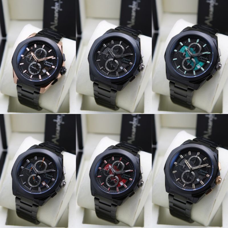JAM TANGAN PRIA ALEXANDRE CHRISTIE AC6645/AC 6645 CHRONOGRAPH ORIGINAL
