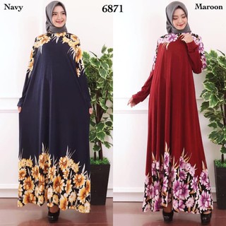  Baju  Gamis  Muslim Wanita Jumbo  4L Jersey Missbee Murah 