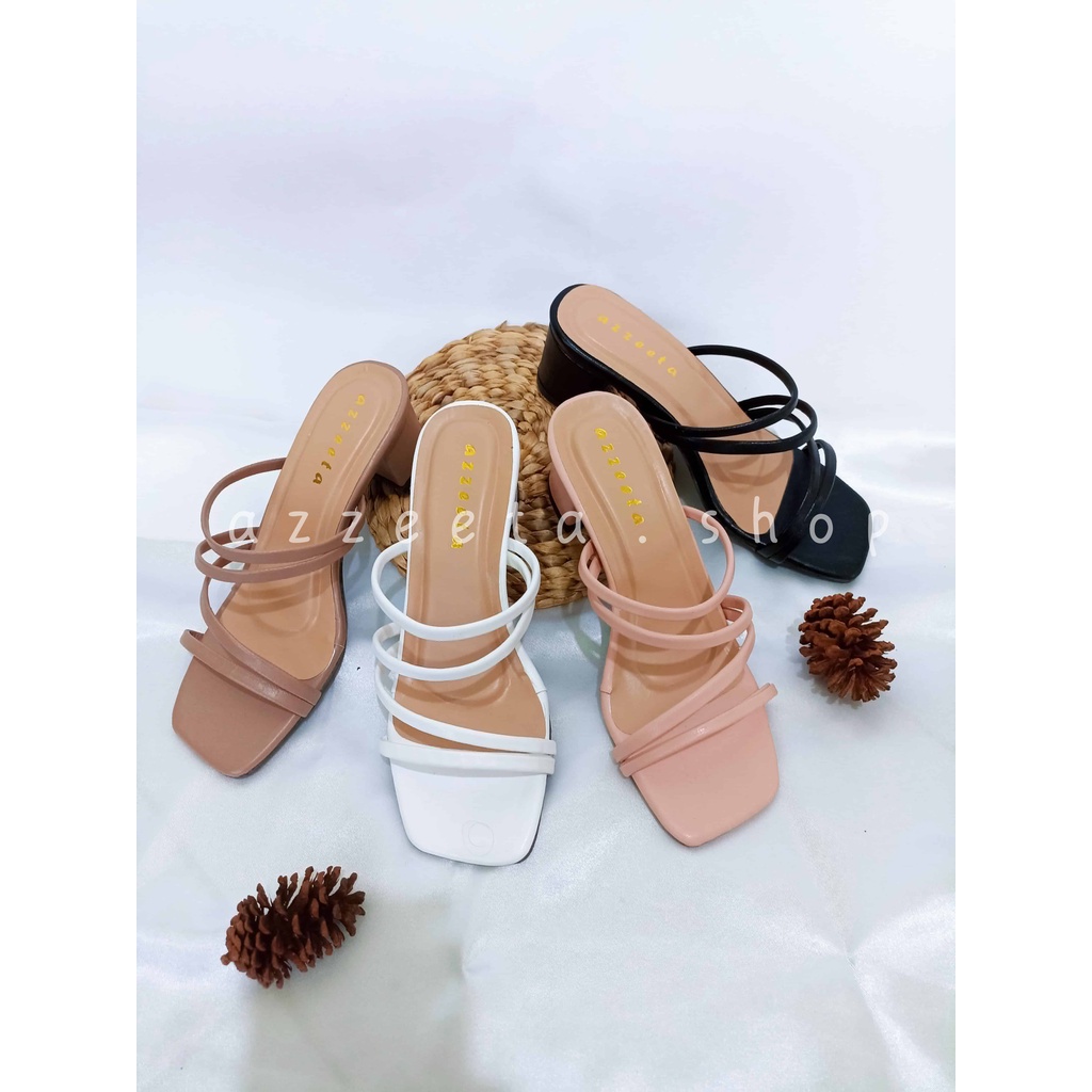 Sandal Wanita hak tahu azzeeta / Sandal heels wanita/Heels tali wanita/Hak tahu 5cm