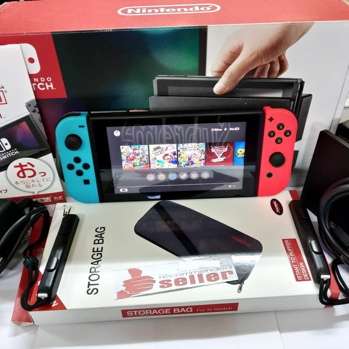 NINTENDO SWITCH CFW NEON RED BLUE 128GB