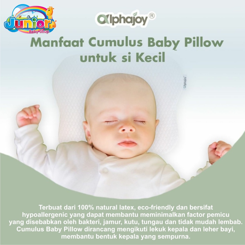 Alphajoy Cumulus Baby Organic Cotton Latex Pillow