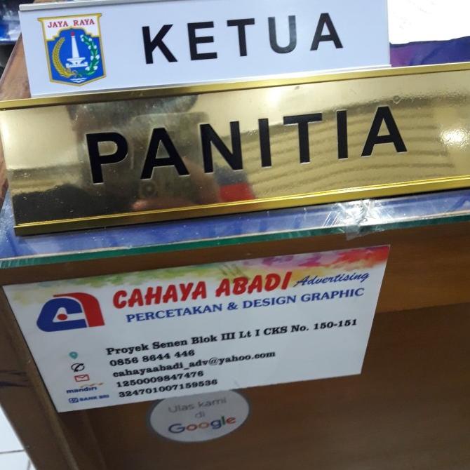 

Office & Stationery | Document Organizer | Papan Nama Meja | Name Desk Alumunium | Best Seller